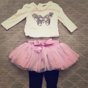 Butterfly matching set with tutu leggings